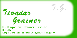 tivadar grainer business card